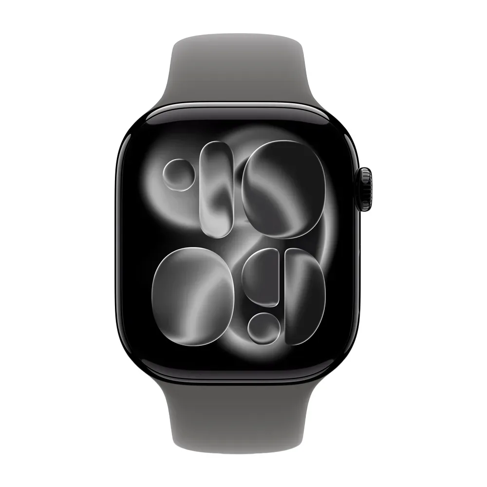 Умные часы Apple Watch Series 11 GPS, 46mm, Jet Black Aluminium Case with Stone Gray Sport Band, S/M