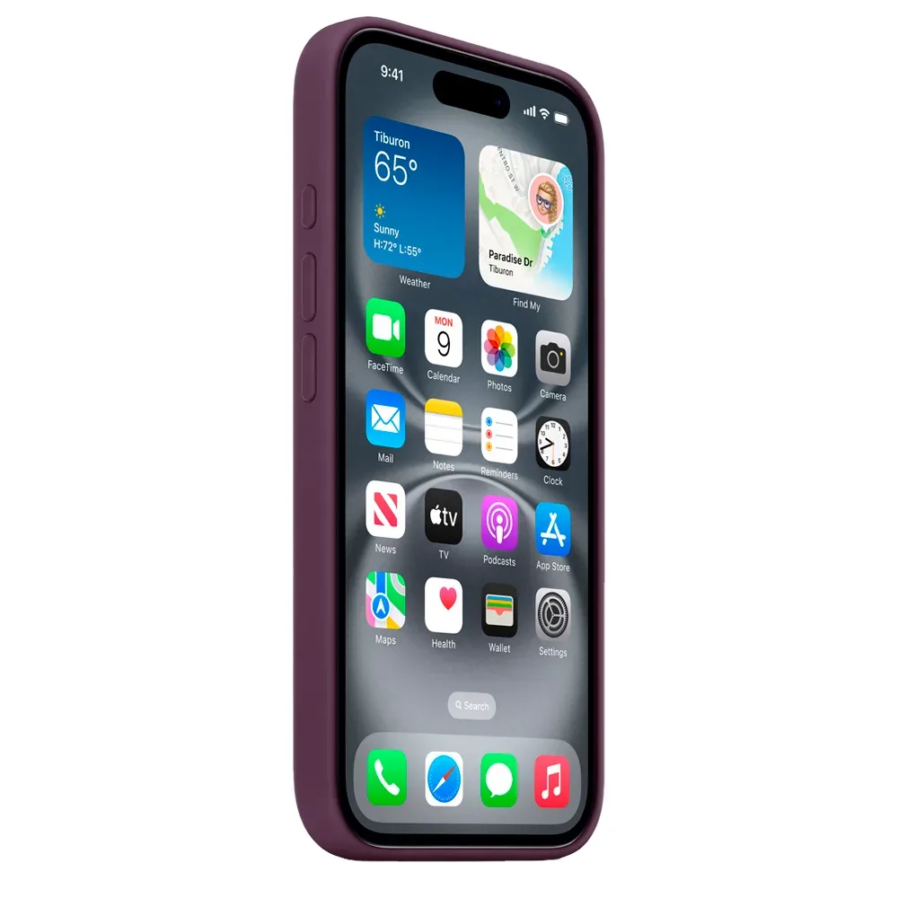 Силиконовый чехол с поддержкой MagSafe Apple Silicone Case для iPhone 16 Plus, Plum (Сливовый)