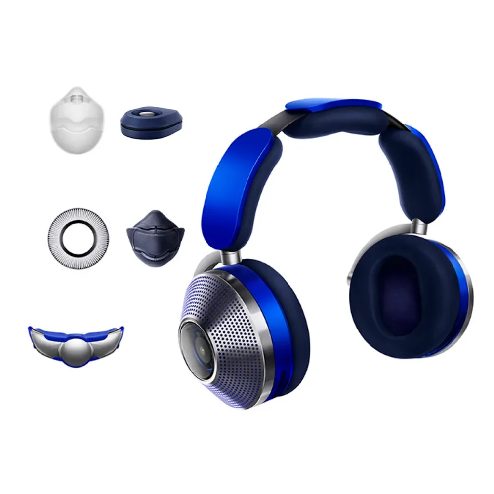 Беспроводные наушники Dyson Zone Absolute+, Ultra Blue/Silver (Синий/Серебристый)