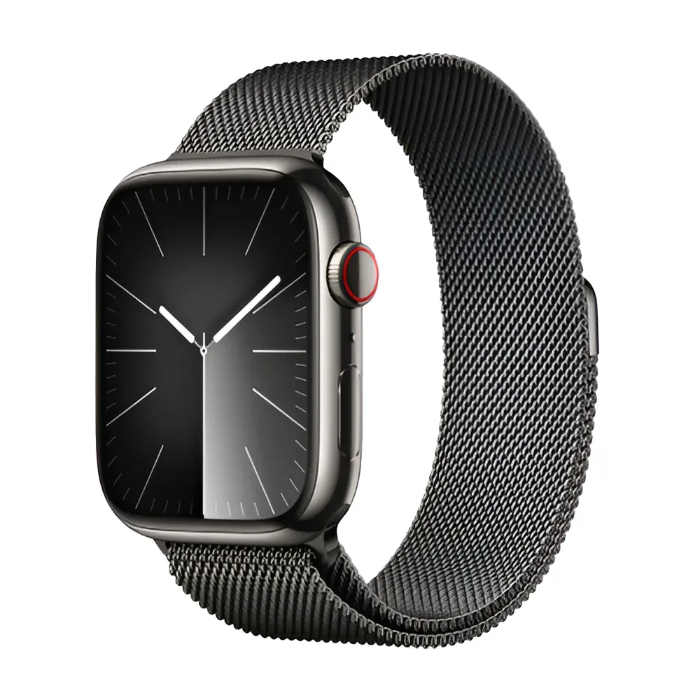 Умные часы Apple Watch Series 9 GPS + Cellular, 45mm, Stainless Steel Case with Graphite Milanese Loop (Графитовый)