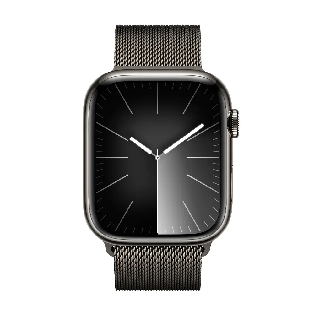Умные часы Apple Watch Series 9 GPS + Cellular, 45mm, Stainless Steel Case with Graphite Milanese Loop (Графитовый)
