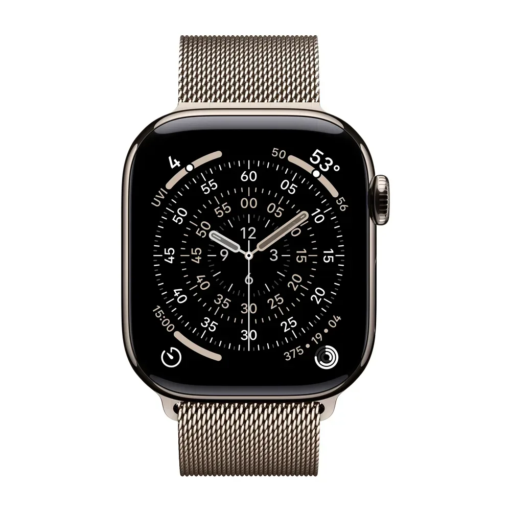 Умные часы Apple Watch Series 11 GPS + Cellular, 42mm, Natural Titanium Case with Natural Milanese Loop