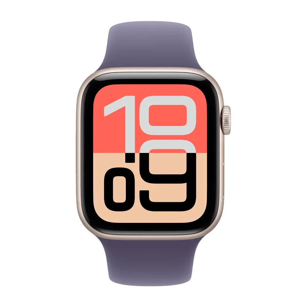 Умные часы Apple Watch SE 3 (2025) GPS, 44mm, Starlight Aluminium Case with Purple Fog Sport Band, S/M