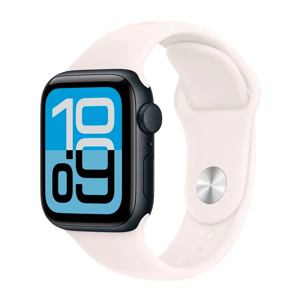 Умные часы Apple Watch SE 3 (2025) GPS, 40mm, Midnight Aluminium Case with Light Blush Sport Band, S/M