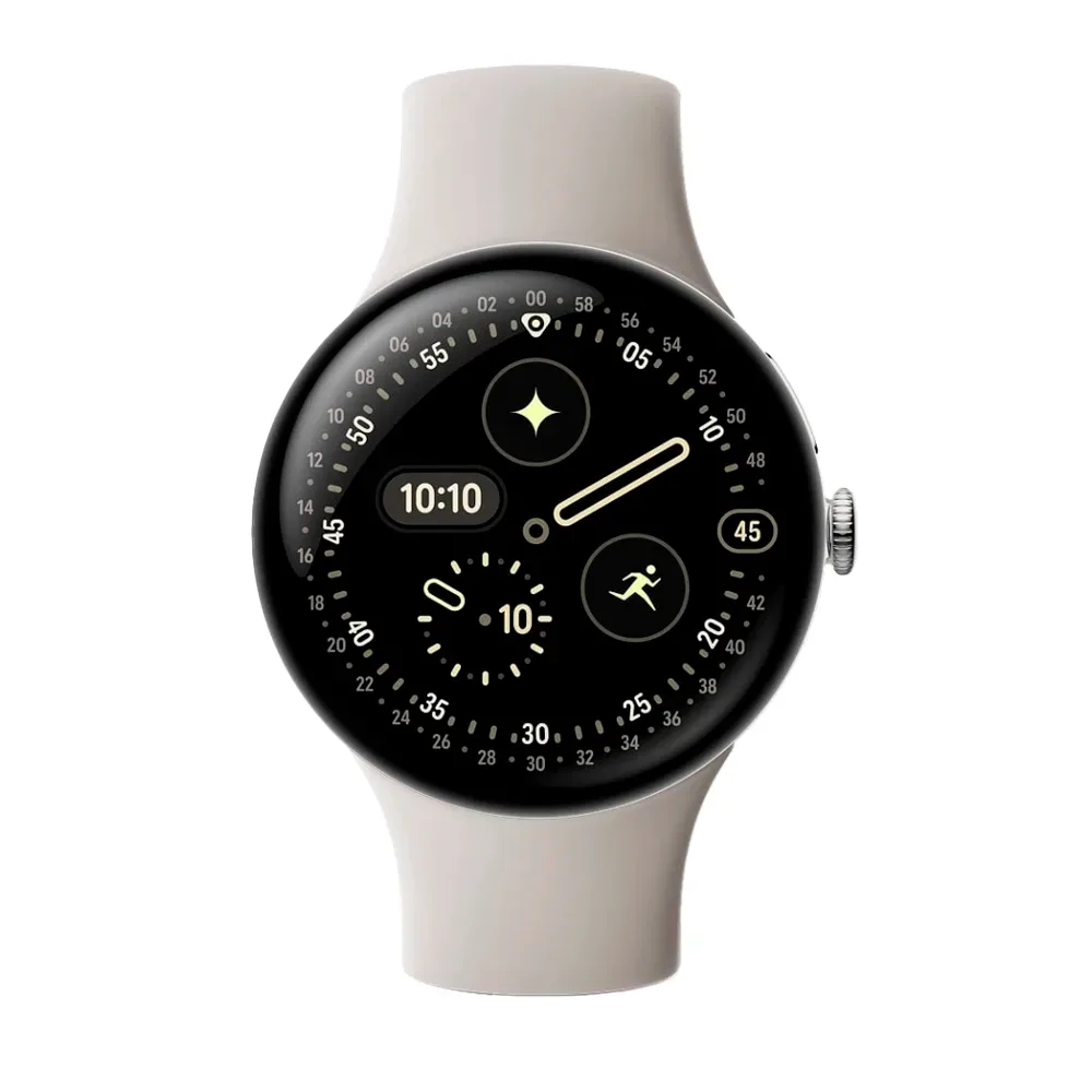 Умные часы Google Pixel Watch 4 Wi-Fi, 45mm, Polished Silver/Porcelain (Серебряный/Фарфоровый)