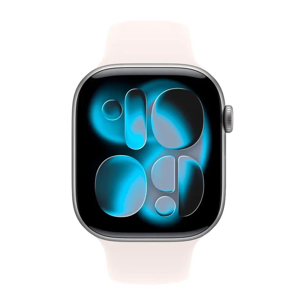Умные часы Apple Watch Series 11 GPS, 46mm, Space Gray Aluminium Case with Light Blush Sport Band, S/M