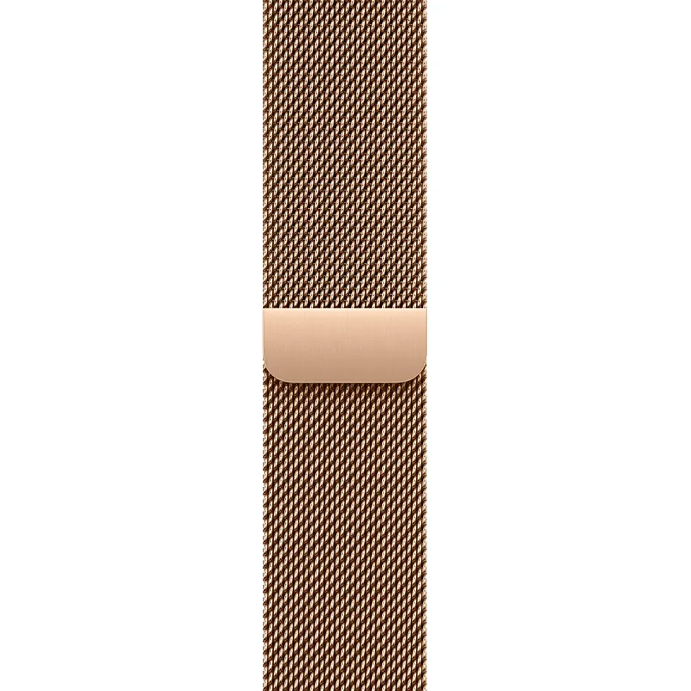 Умные часы Apple Watch Series 11 GPS + Cellular, 42mm, Natural Titanium Case with Gold Milanese Loop