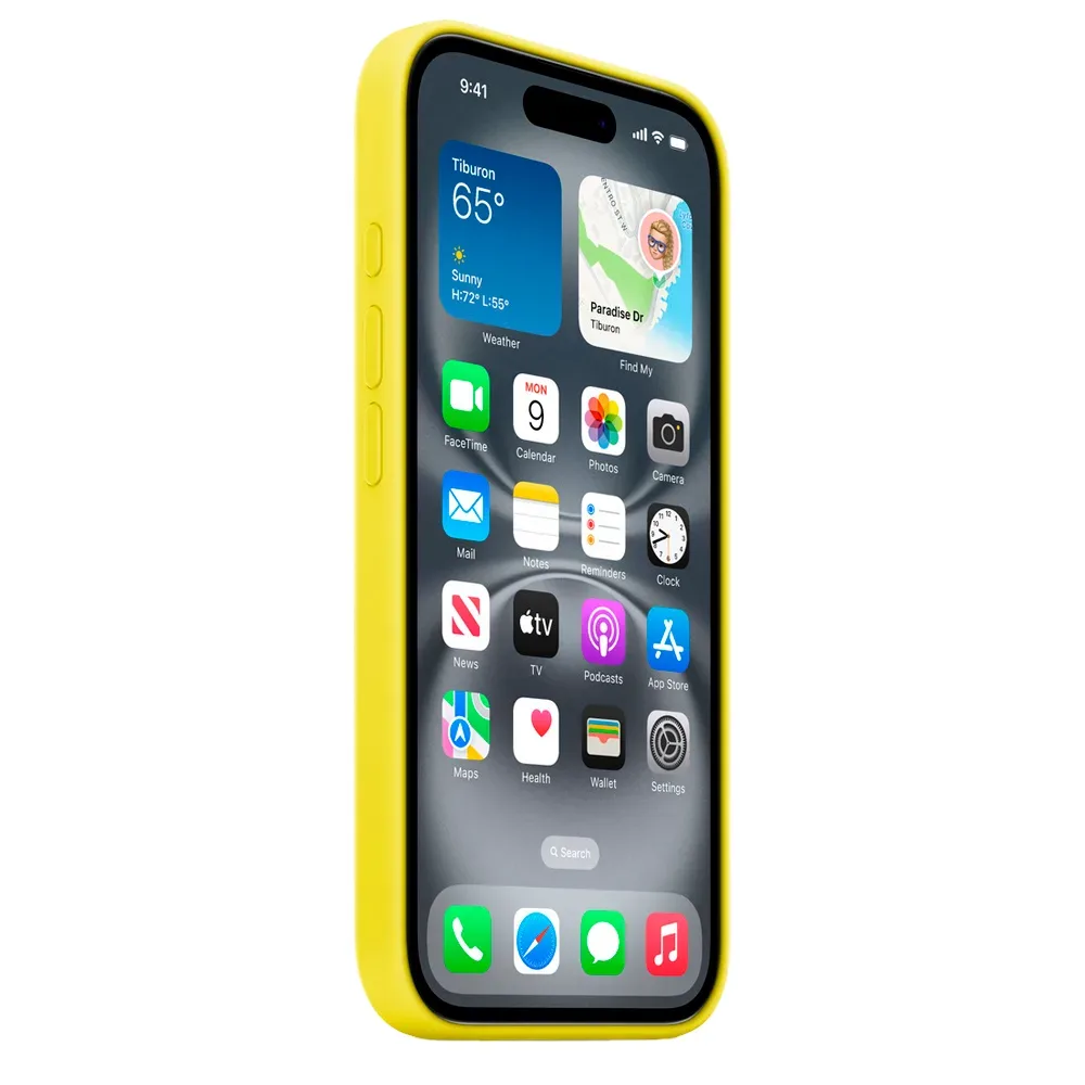 Силиконовый чехол с поддержкой MagSafe Apple Silicone Case для iPhone 16 Plus, Star Fruit (Желтый)