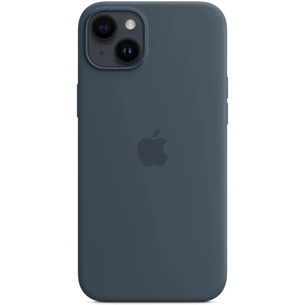 Силиконовый чехол с поддержкой MagSafe Apple Silicone Case для iPhone 14 Plus, Storm Blue (Штормовое небо)