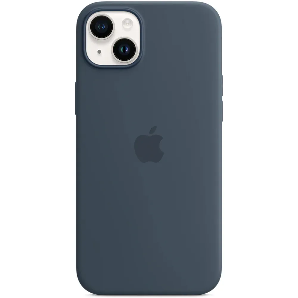Силиконовый чехол с поддержкой MagSafe Apple Silicone Case для iPhone 14 Plus, Storm Blue (Штормовое небо)