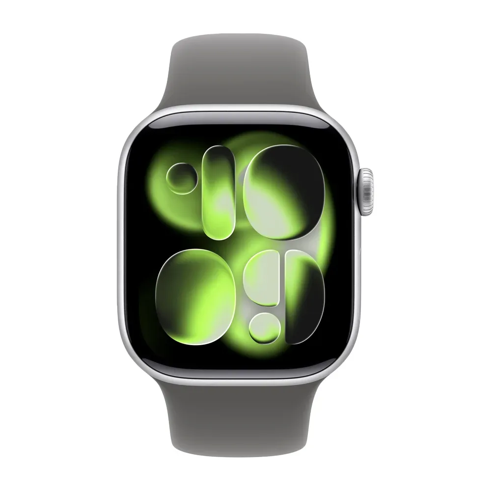 Умные часы Apple Watch Series 11 GPS, 42mm, Silver Aluminium Case with Stone Gray Sport Band, M/L