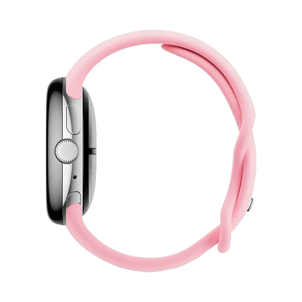 Умные часы Google Pixel Watch 3 Wi-Fi, 45mm, Polished Silver/Rose Quartz (Полированный серебристый корпус, ремешок цвета розовый кварц)