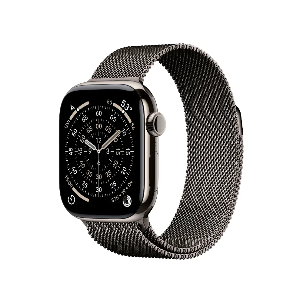 Умные часы Apple Watch Series 11 GPS + Cellular, 42mm, Natural Titanium Case with Slate Milanese Loop