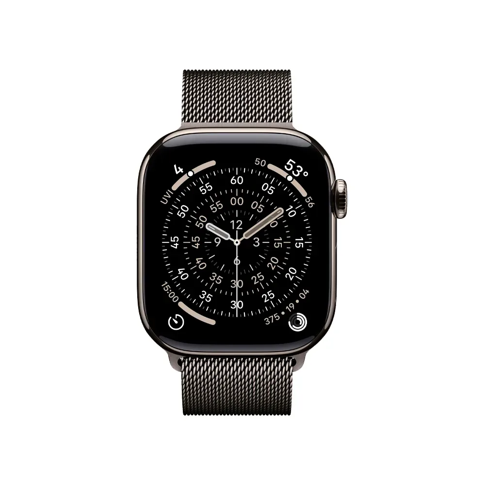 Умные часы Apple Watch Series 11 GPS + Cellular, 42mm, Natural Titanium Case with Slate Milanese Loop