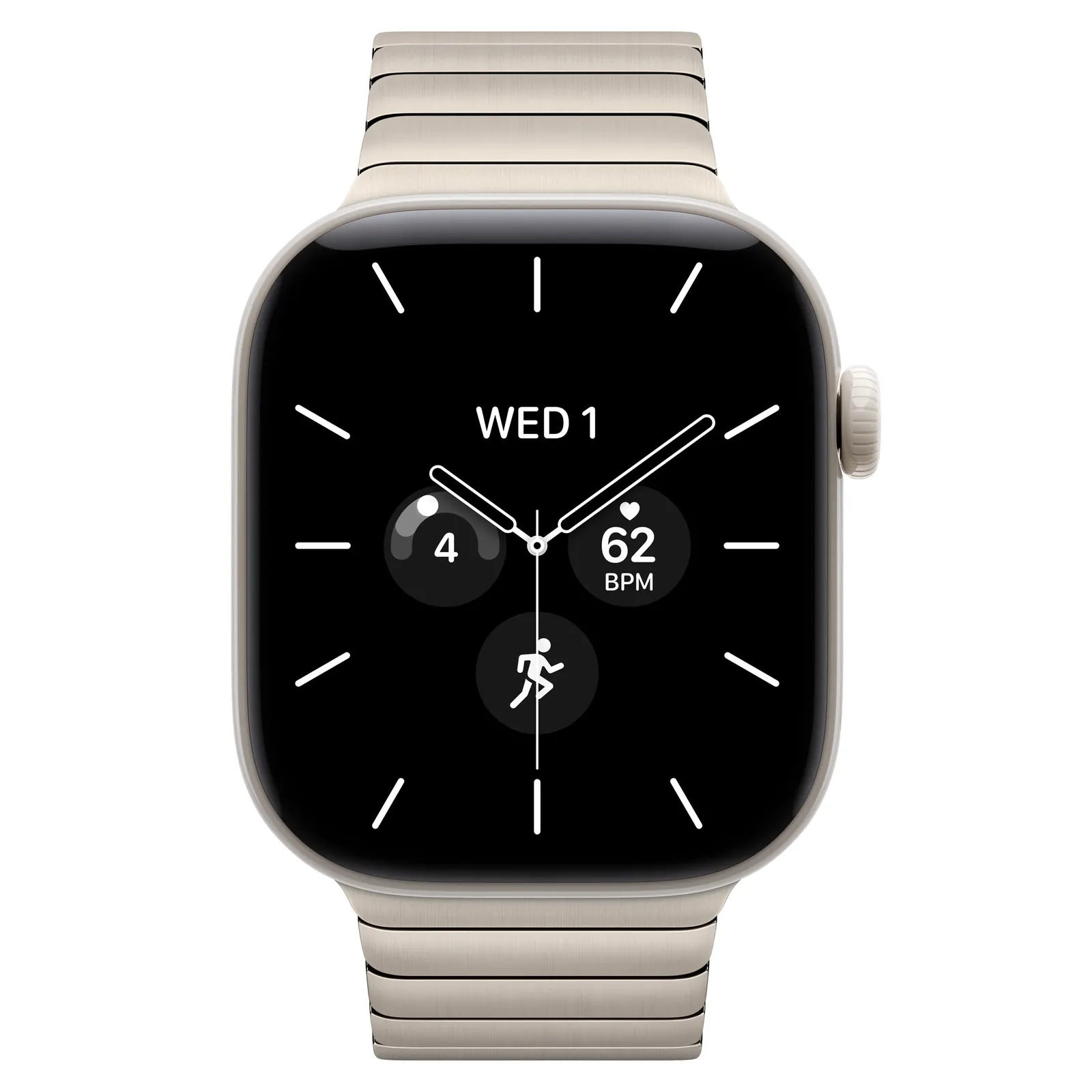 Умные часы Apple Watch Series 12 GPS + Cellular, 42mm, Pearl White Ceramic Case with Natural Link Bracelet