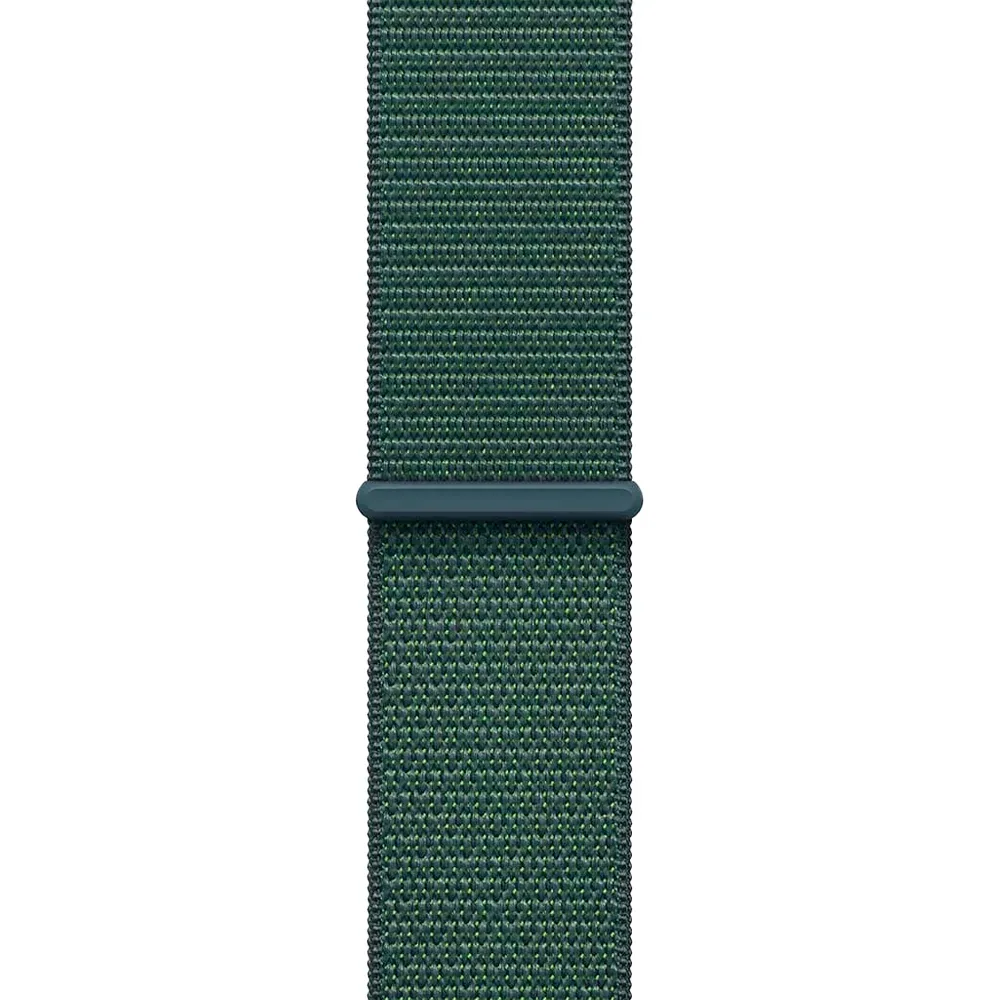 Умные часы Apple Watch SE 2 (2024) GPS, 40mm, Starlight Aluminium Case with Sport Loop, Lake Green (Сияющая звезда)