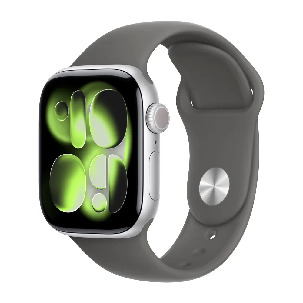 Умные часы Apple Watch Series 11 GPS, 42mm, Silver Aluminium Case with Stone Gray Sport Band, S/M