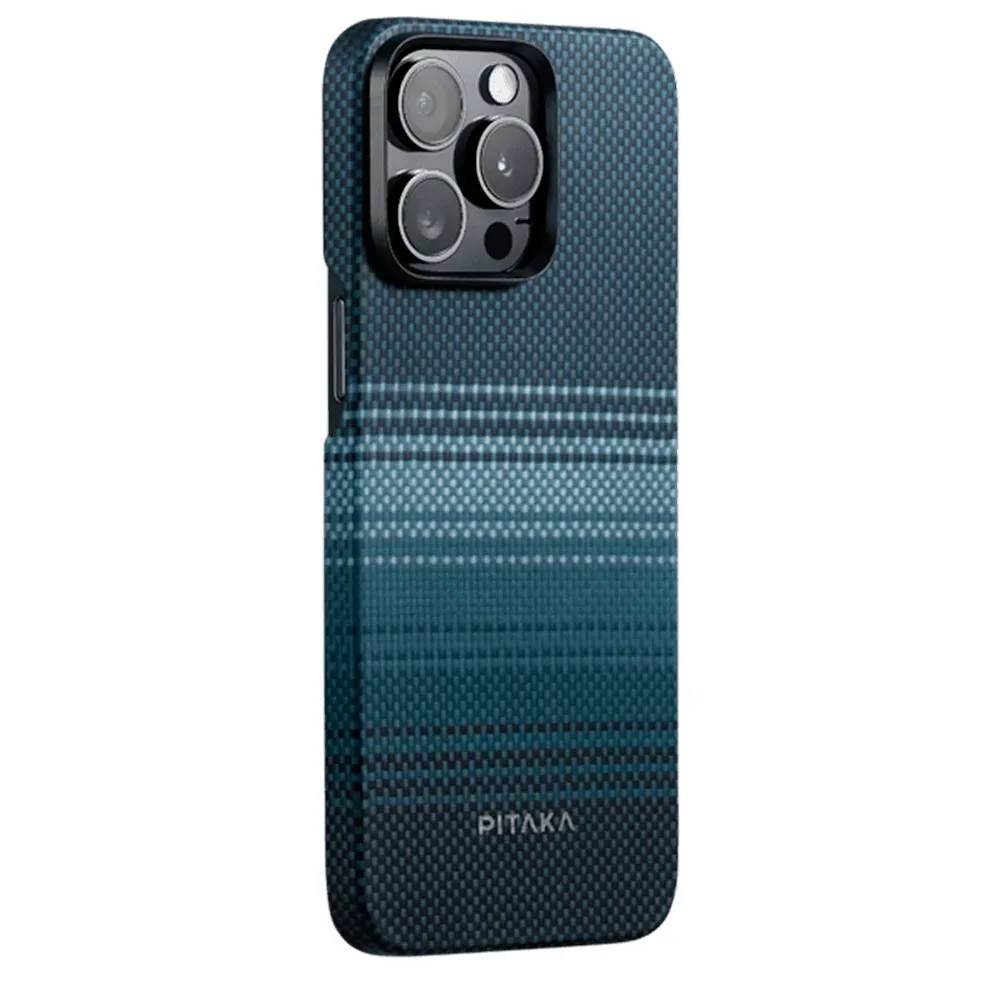 Чехол из арамидного волокна с поддержкой MagSafe PITAKA Fusion Weaving MagEZ Case 5 для iPhone 15 Pro Max, Moonrise (Восход Луны)