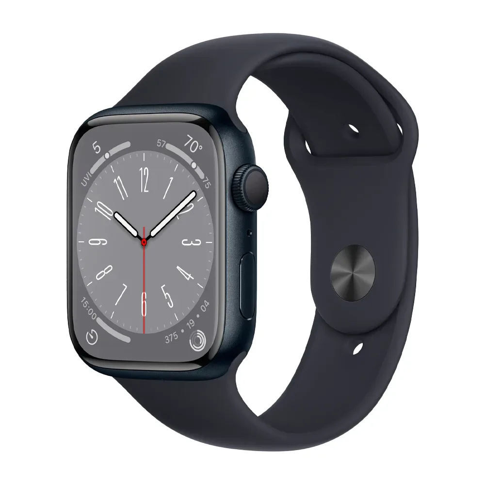 Умные часы Apple Watch Series 8 GPS, 45mm, Aluminium Case with Sport Band S/M, Midnight (Тёмная ночь)