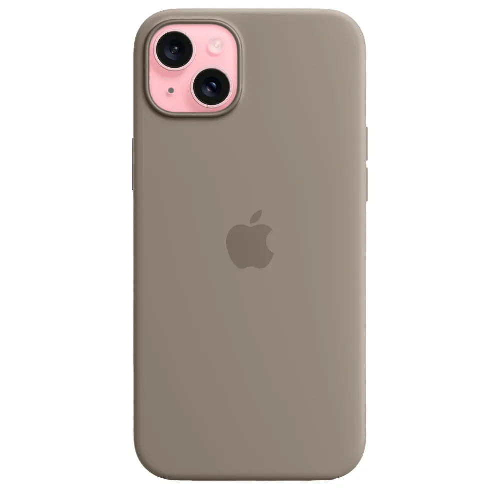 Силиконовый чехол с поддержкой MagSafe Apple Silicone Case для iPhone 15 Plus, Clay (Пепельно-коричневый)