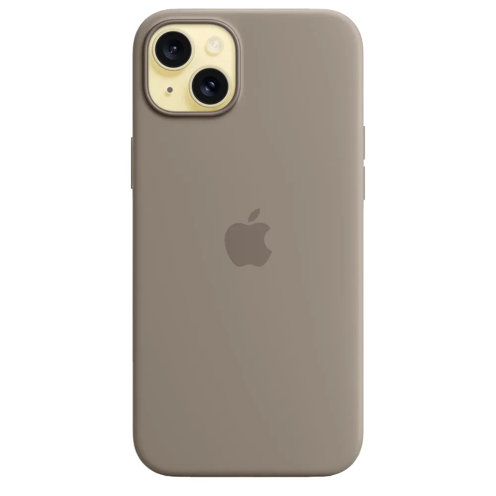 Силиконовый чехол с поддержкой MagSafe Apple Silicone Case для iPhone 15 Plus, Clay (Пепельно-коричневый)