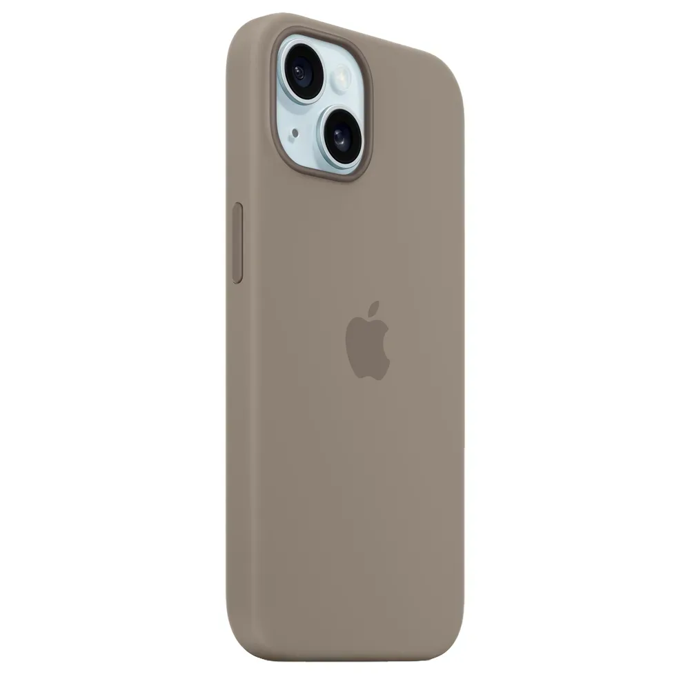 Силиконовый чехол с поддержкой MagSafe Apple Silicone Case для iPhone 15 Plus, Clay (Пепельно-коричневый)