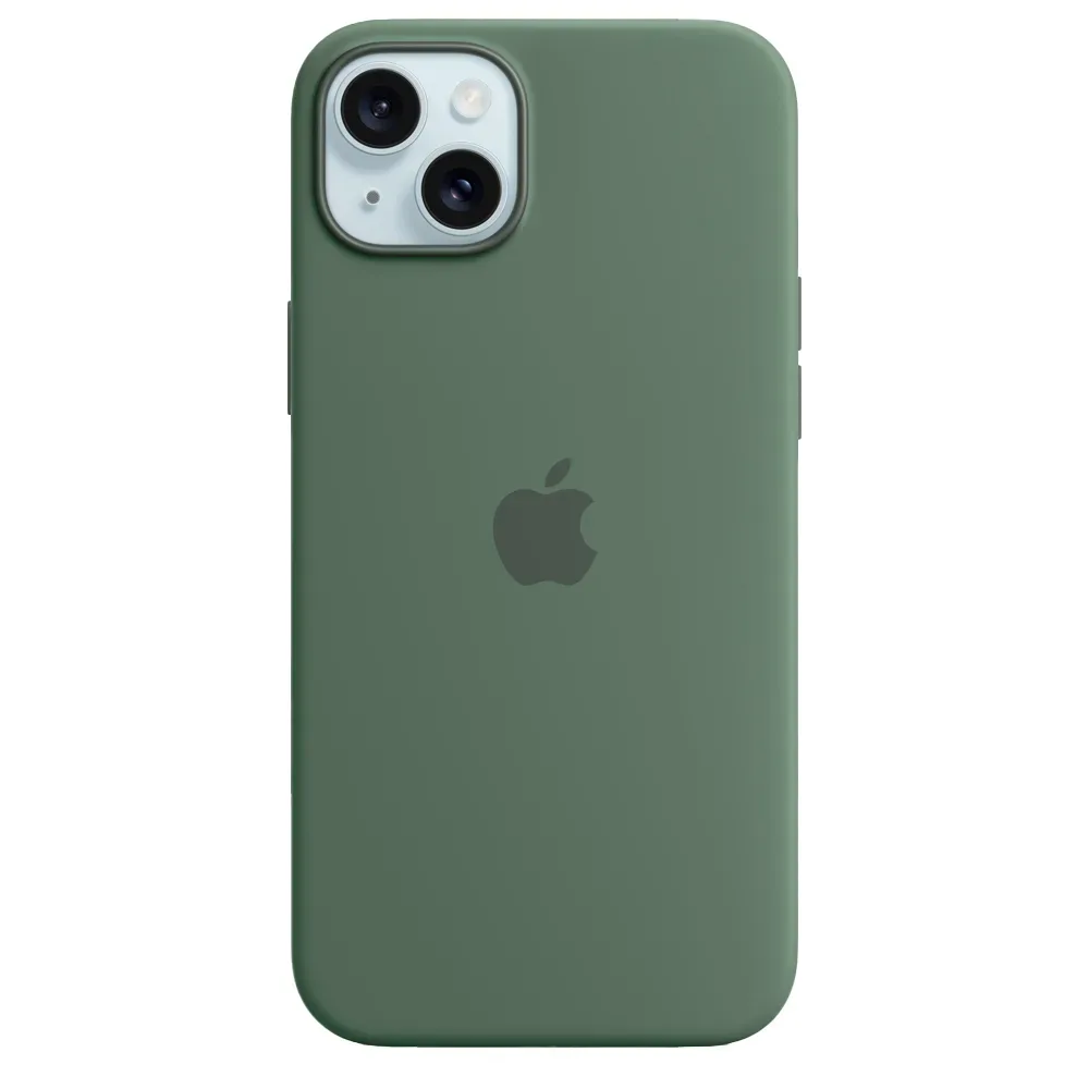 Силиконовый чехол с поддержкой MagSafe Apple Silicone Case для iPhone 15 Plus, Cypress (Кипарис)