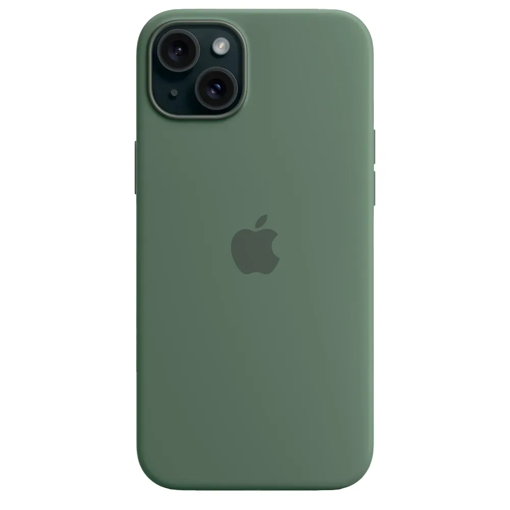 Силиконовый чехол с поддержкой MagSafe Apple Silicone Case для iPhone 15 Plus, Cypress (Кипарис)
