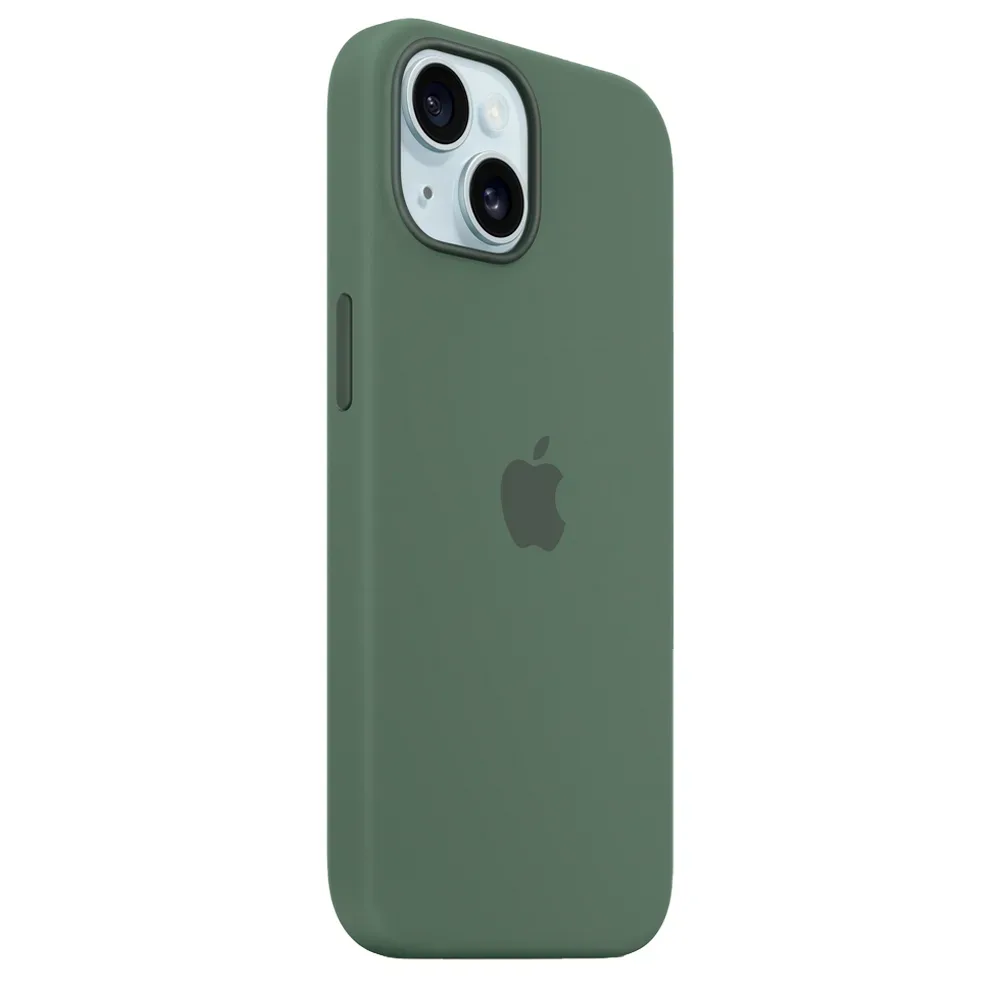 Силиконовый чехол с поддержкой MagSafe Apple Silicone Case для iPhone 15 Plus, Cypress (Кипарис)