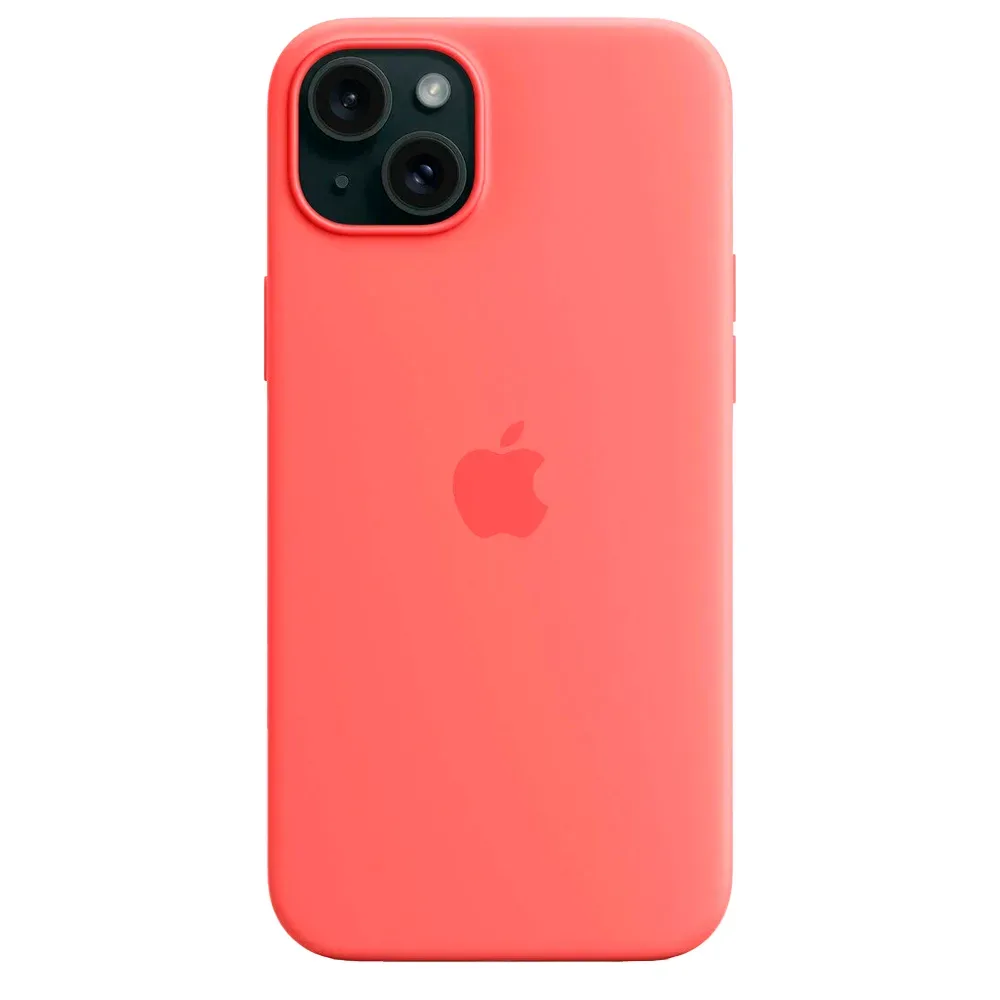 Силиконовый чехол с поддержкой MagSafe Apple Silicone Case для iPhone 15 Plus, Guava (Спелая гуава)