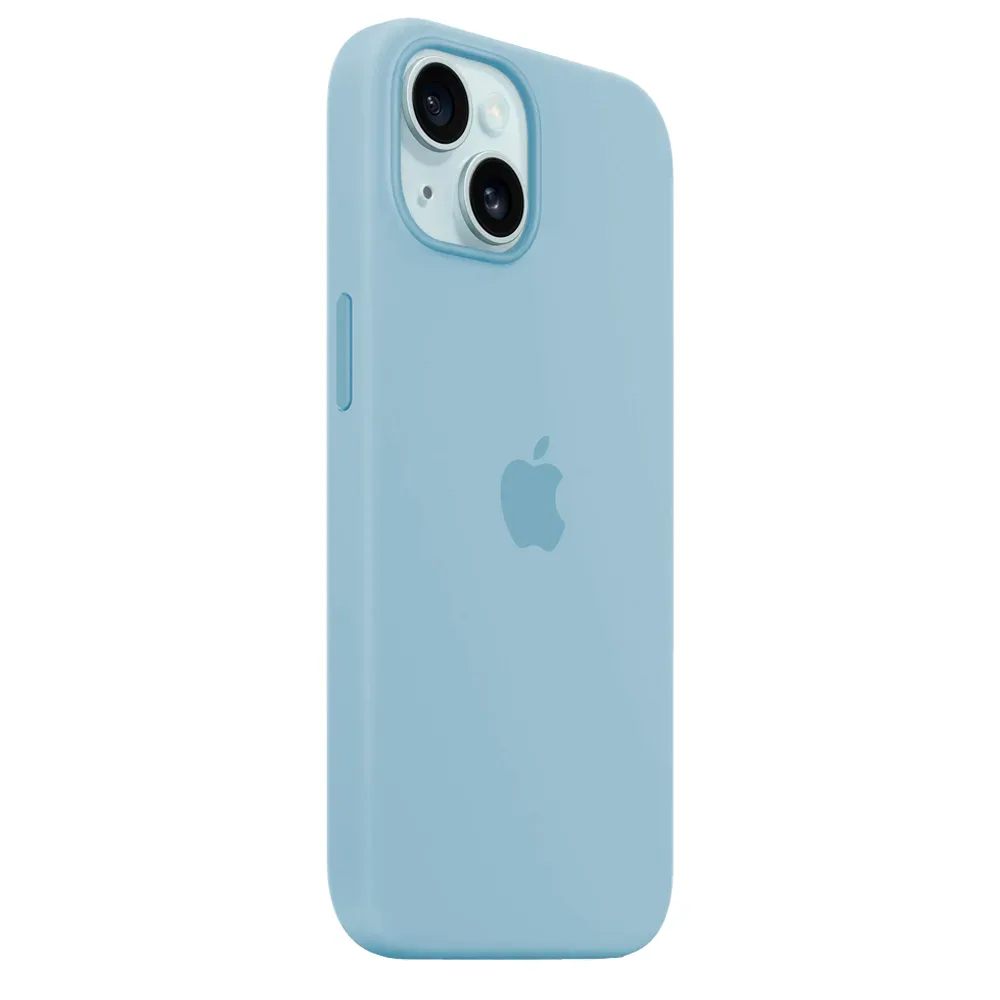 Силиконовый чехол с поддержкой MagSafe Apple Silicone Case для iPhone 15 Plus, Light Blue (Светло-голубой)