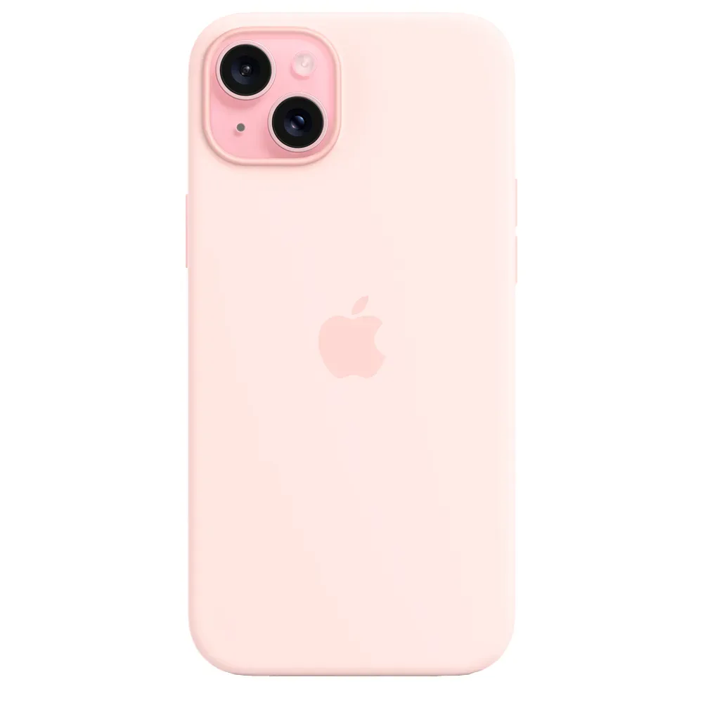 Силиконовый чехол с поддержкой MagSafe Apple Silicone Case для iPhone 15 Plus, Light Pink (Светло-розовый)