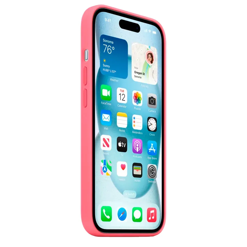 Силиконовый чехол с поддержкой MagSafe Apple Silicone Case для iPhone 15 Plus, Pink (Розовый)