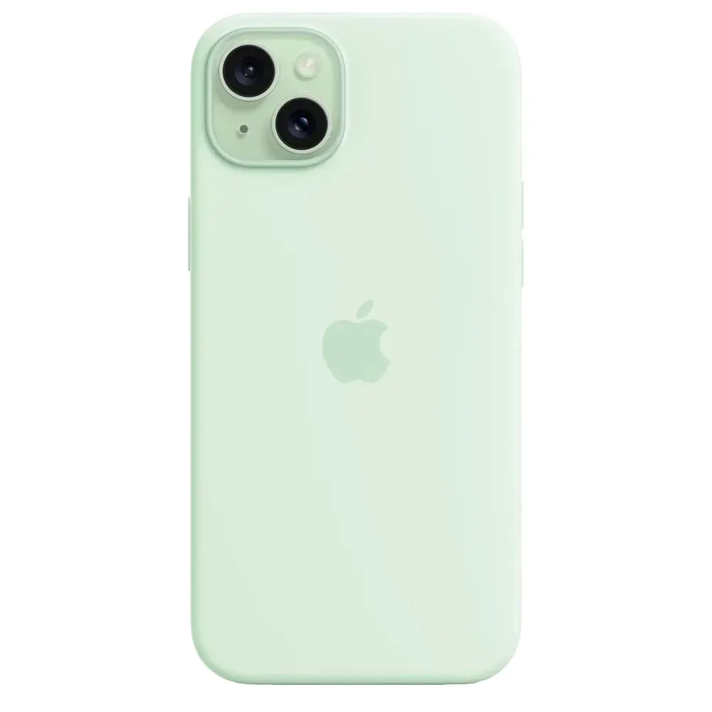 Силиконовый чехол с поддержкой MagSafe Apple Silicone Case для iPhone 15 Plus, Soft Mint (Пастельно-мятный)