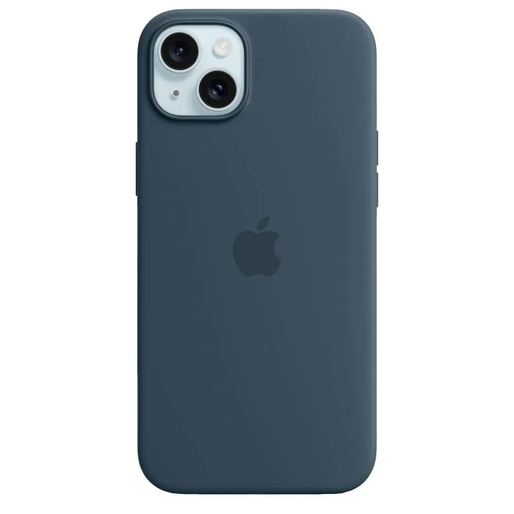Силиконовый чехол с поддержкой MagSafe Apple Silicone Case для iPhone 15 Plus, Storm Blue (Штормовое небо)