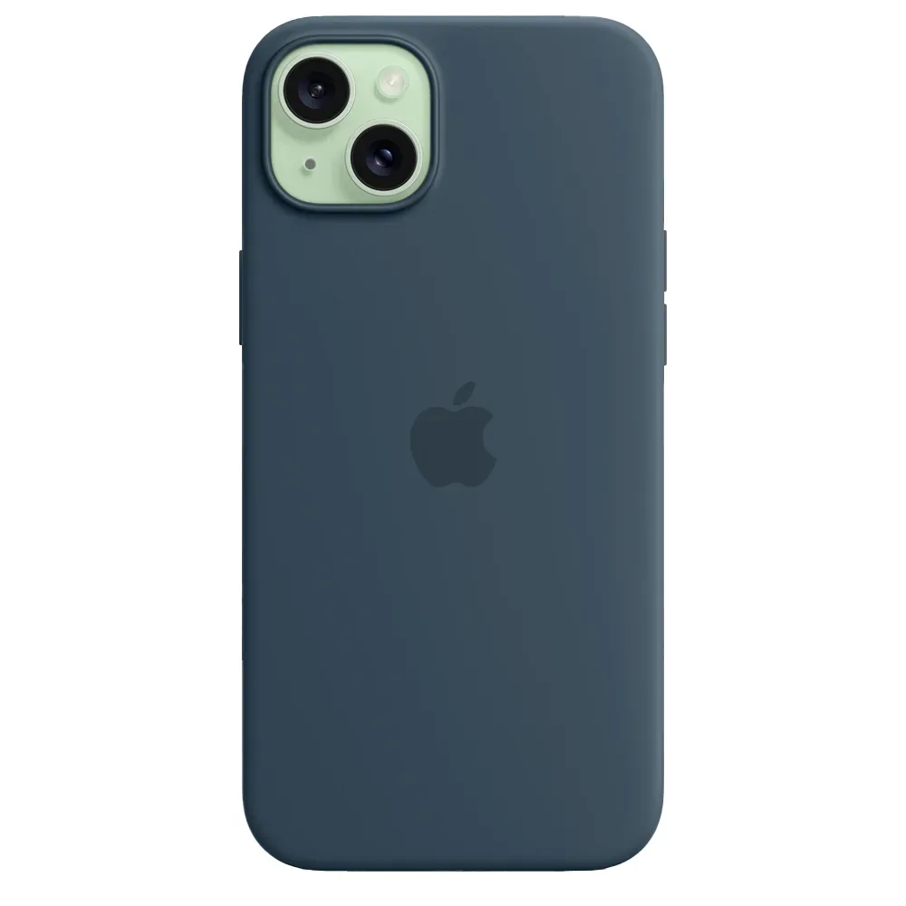 Силиконовый чехол с поддержкой MagSafe Apple Silicone Case для iPhone 15 Plus, Storm Blue (Штормовое небо)