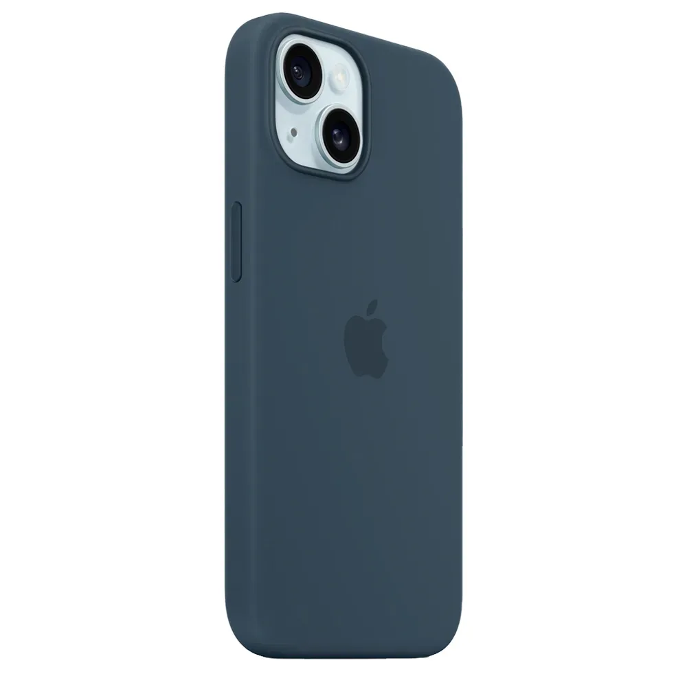 Силиконовый чехол с поддержкой MagSafe Apple Silicone Case для iPhone 15 Plus, Storm Blue (Штормовое небо)