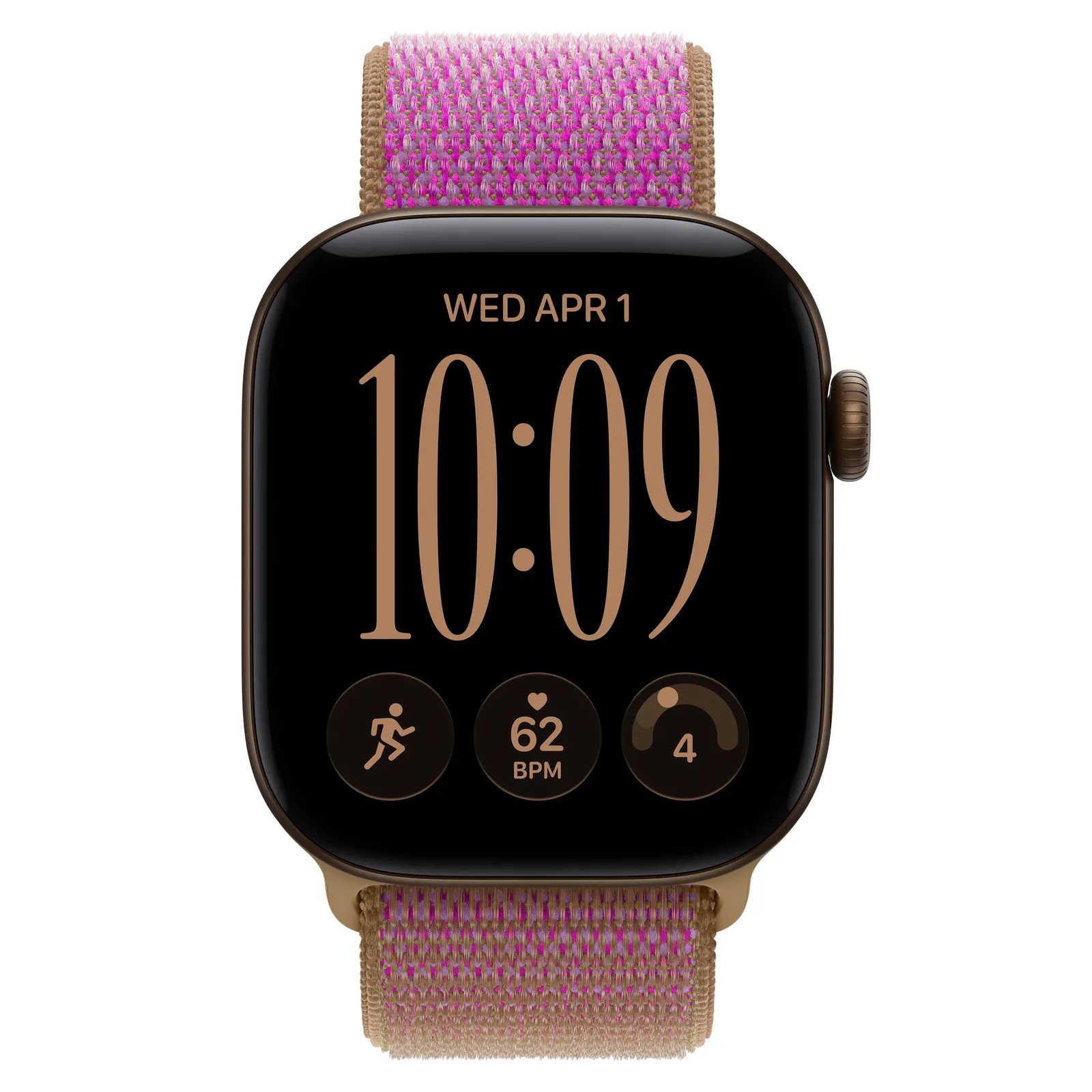 Умные часы Apple Watch Series 12 GPS, 42mm, Dark Bronze Aluminum Case with Magenta Sport Loop