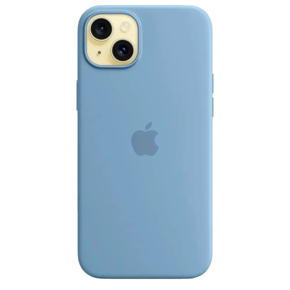Силиконовый чехол с поддержкой MagSafe Apple Silicone Case для iPhone 15 Plus, Winter Blue (Зимняя синева)