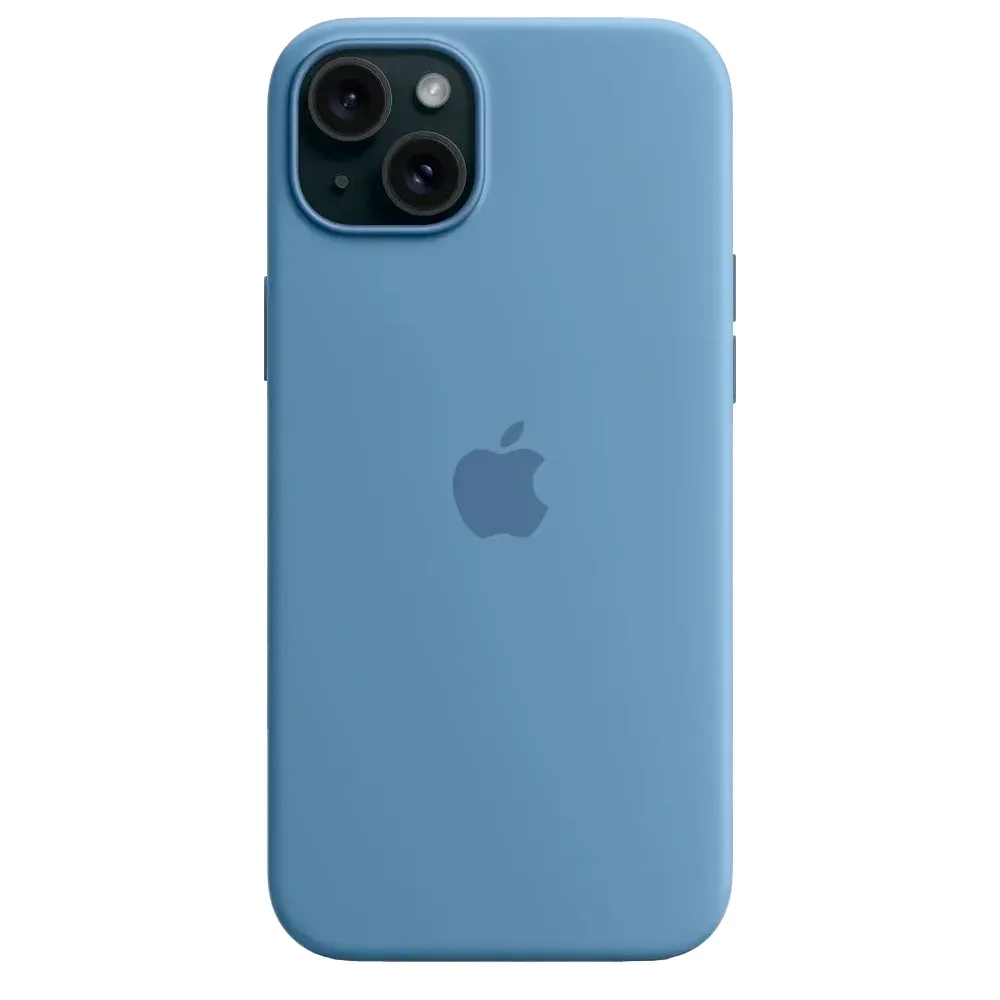 Силиконовый чехол с поддержкой MagSafe Apple Silicone Case для iPhone 15 Plus, Winter Blue (Зимняя синева)