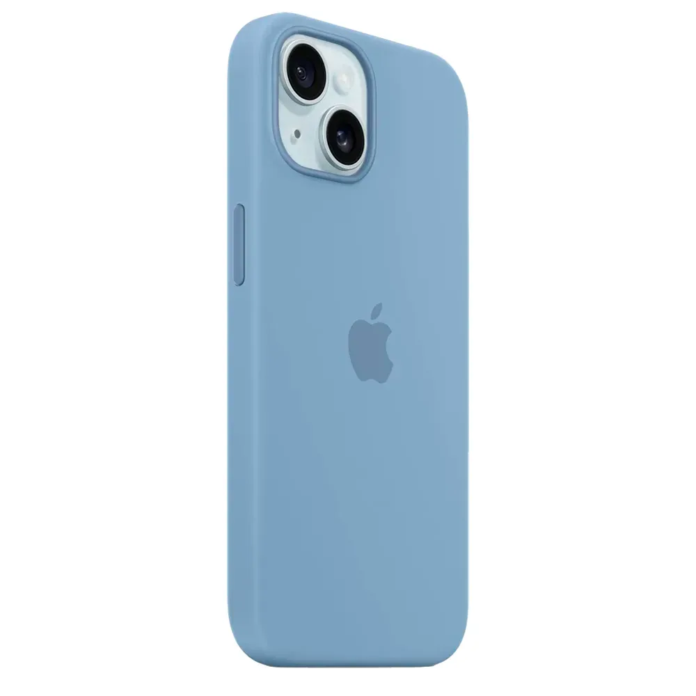 Силиконовый чехол с поддержкой MagSafe Apple Silicone Case для iPhone 15 Plus, Winter Blue (Зимняя синева)