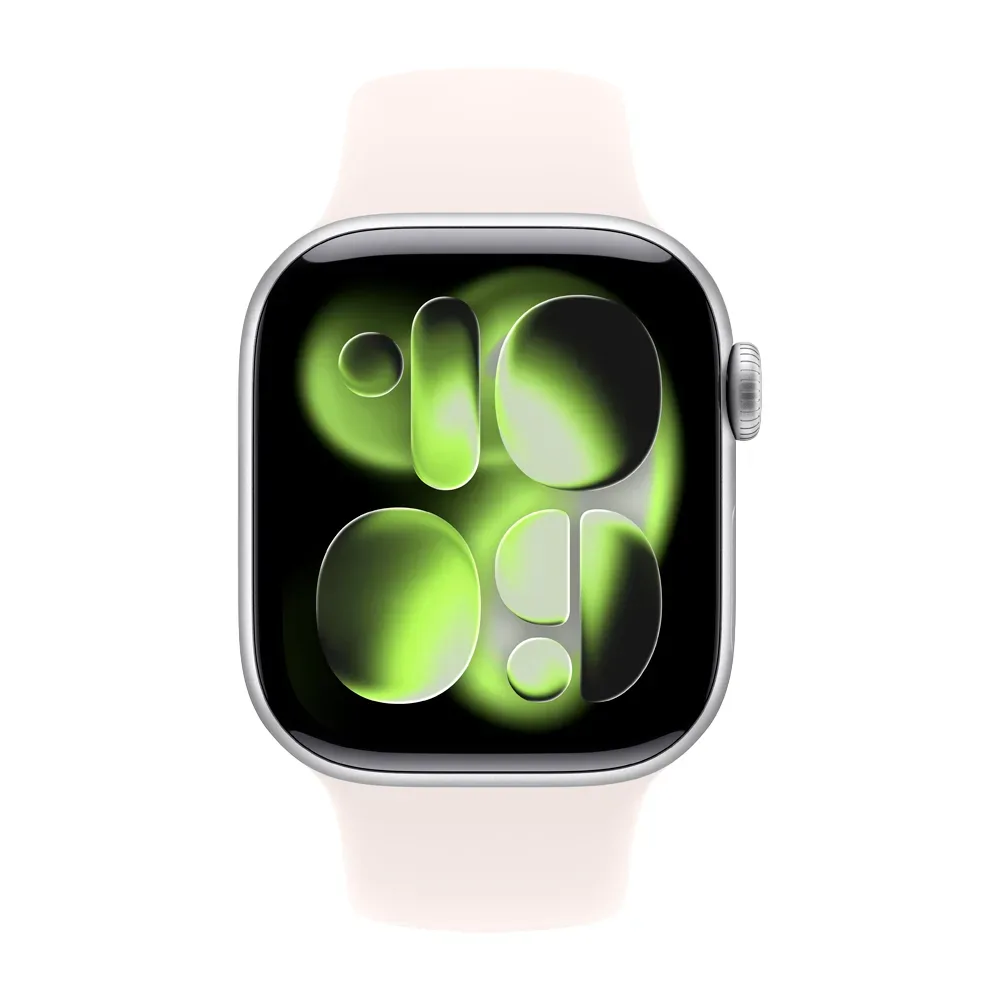 Умные часы Apple Watch Series 11 GPS, 42mm, Silver Aluminium Case with Light Blush Sport Band, M/L