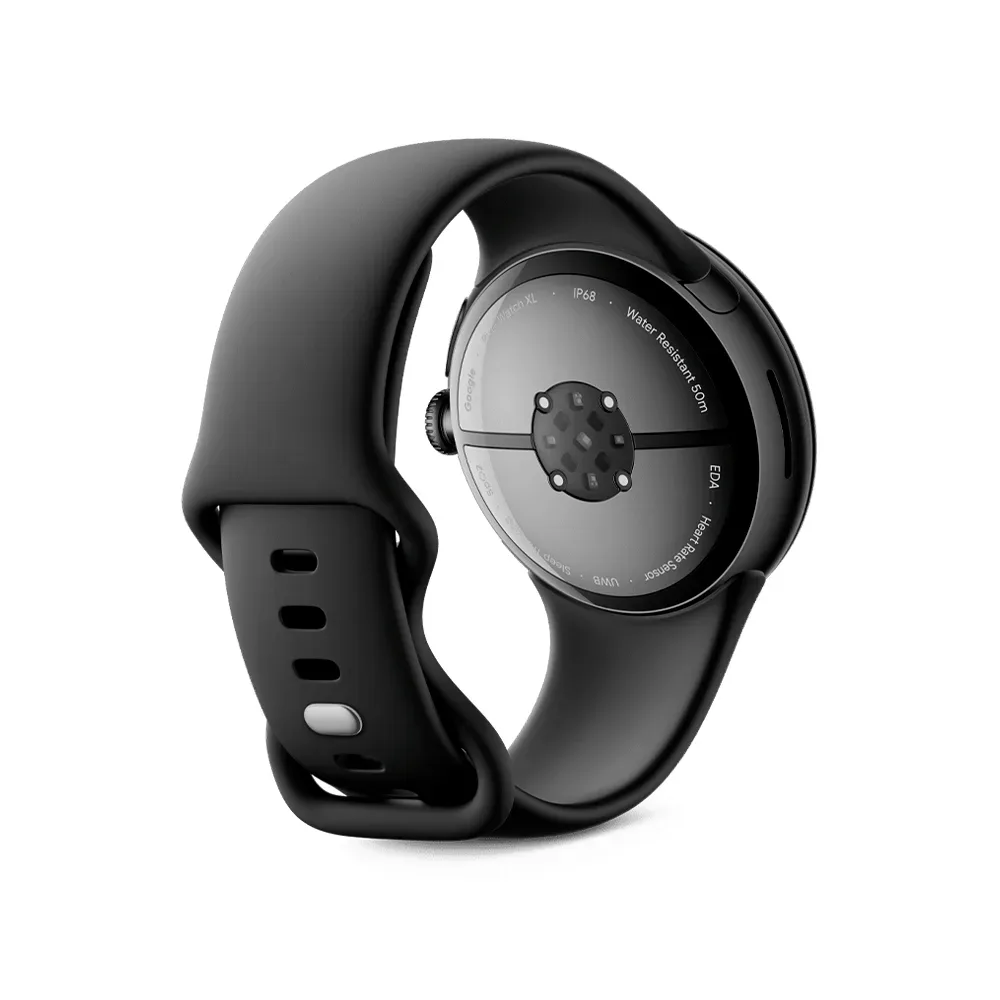 Умные часы Google Pixel Watch 3 Wi-Fi, 45mm, Matte Black/Obsidian Band (Корпус матовый черный,ремешок цвета черный обсидиан)