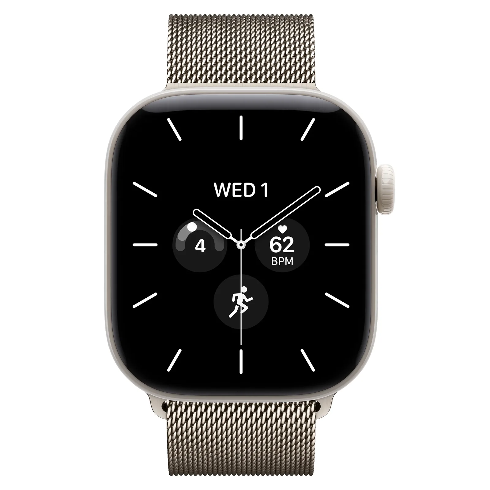 Умные часы Apple Watch Series 12 GPS + Cellular, 42mm, Pearl White Ceramic Case with Natural Milanese Loop