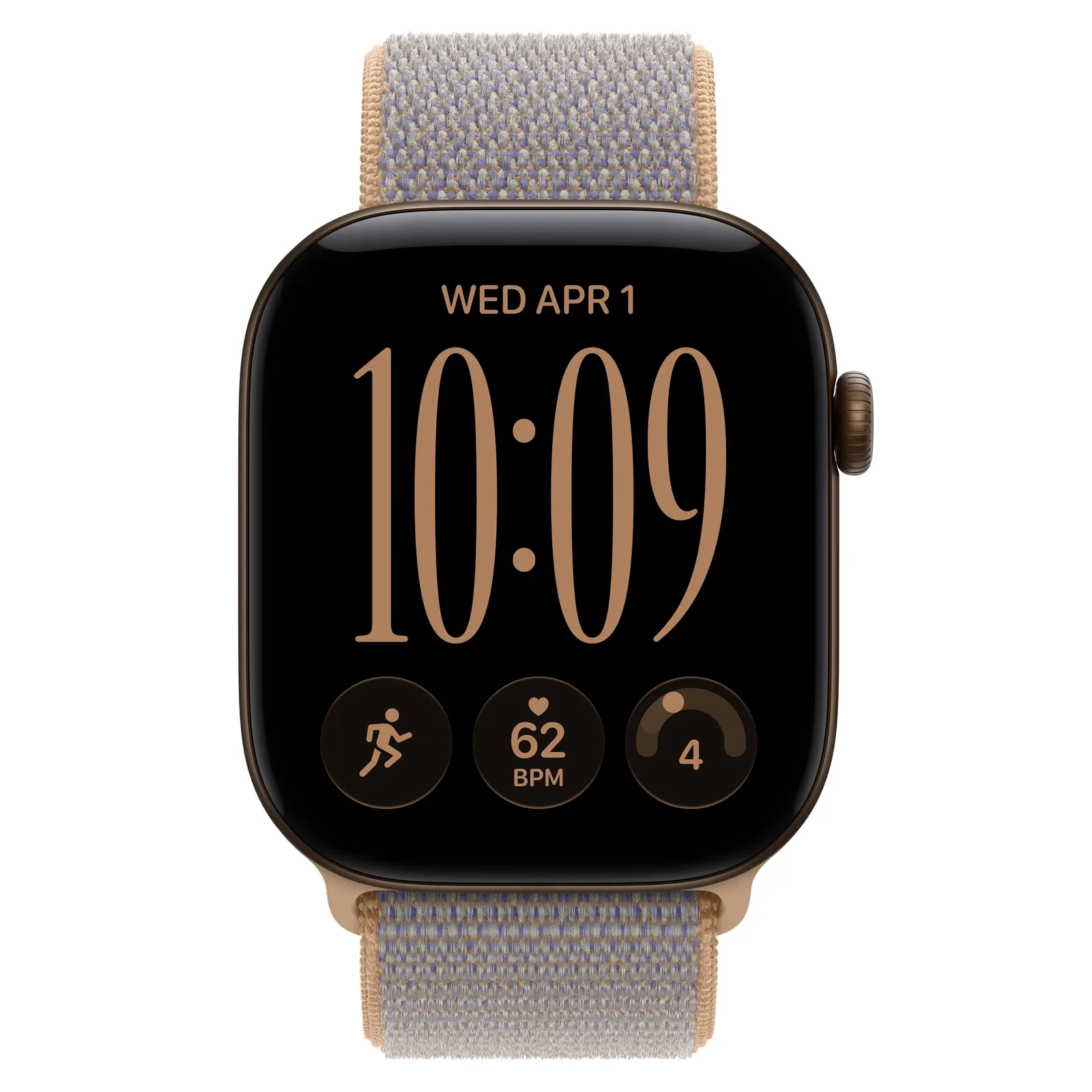 Умные часы Apple Watch Series 12 GPS, 46mm, Dark Bronze Aluminum Case with Chambray Blue Sport Loop