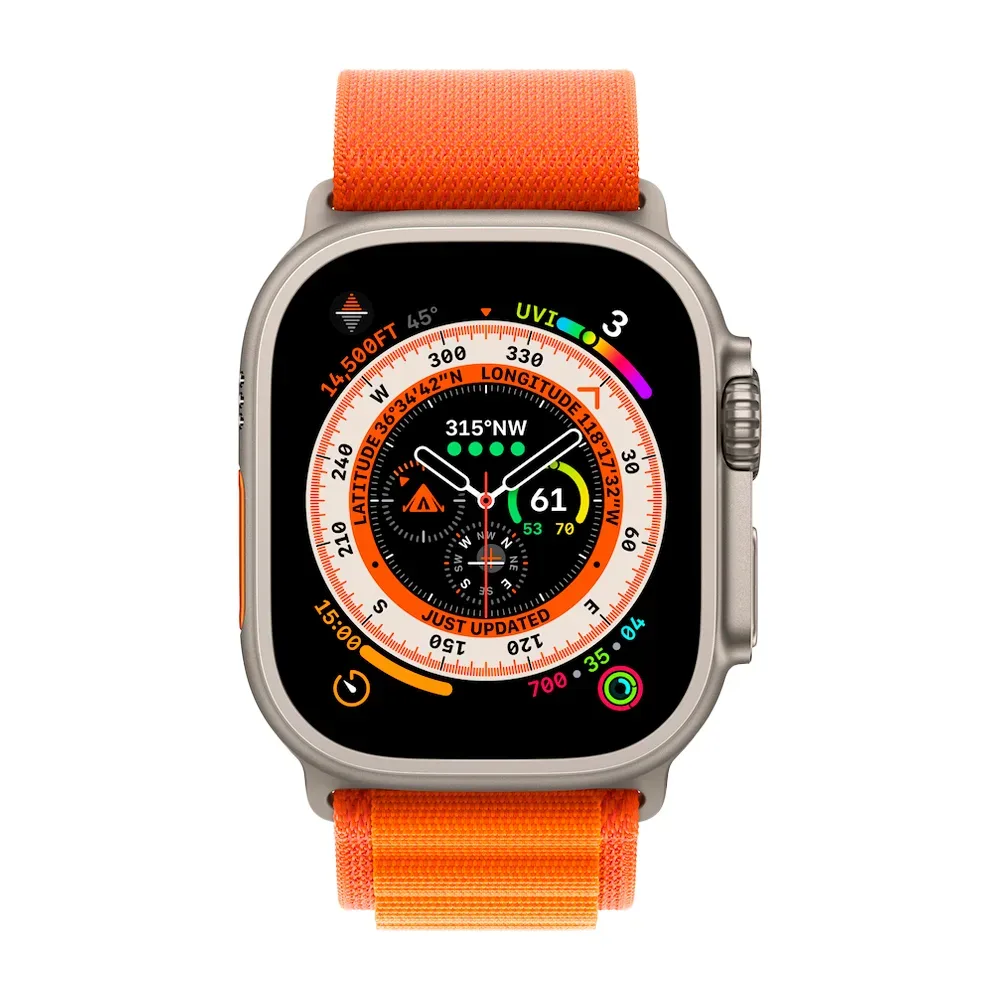 Умные часы Apple Watch Ultra GPS + Cellular, 49mm, Alpine Loop L, Orange (Оранжевый)