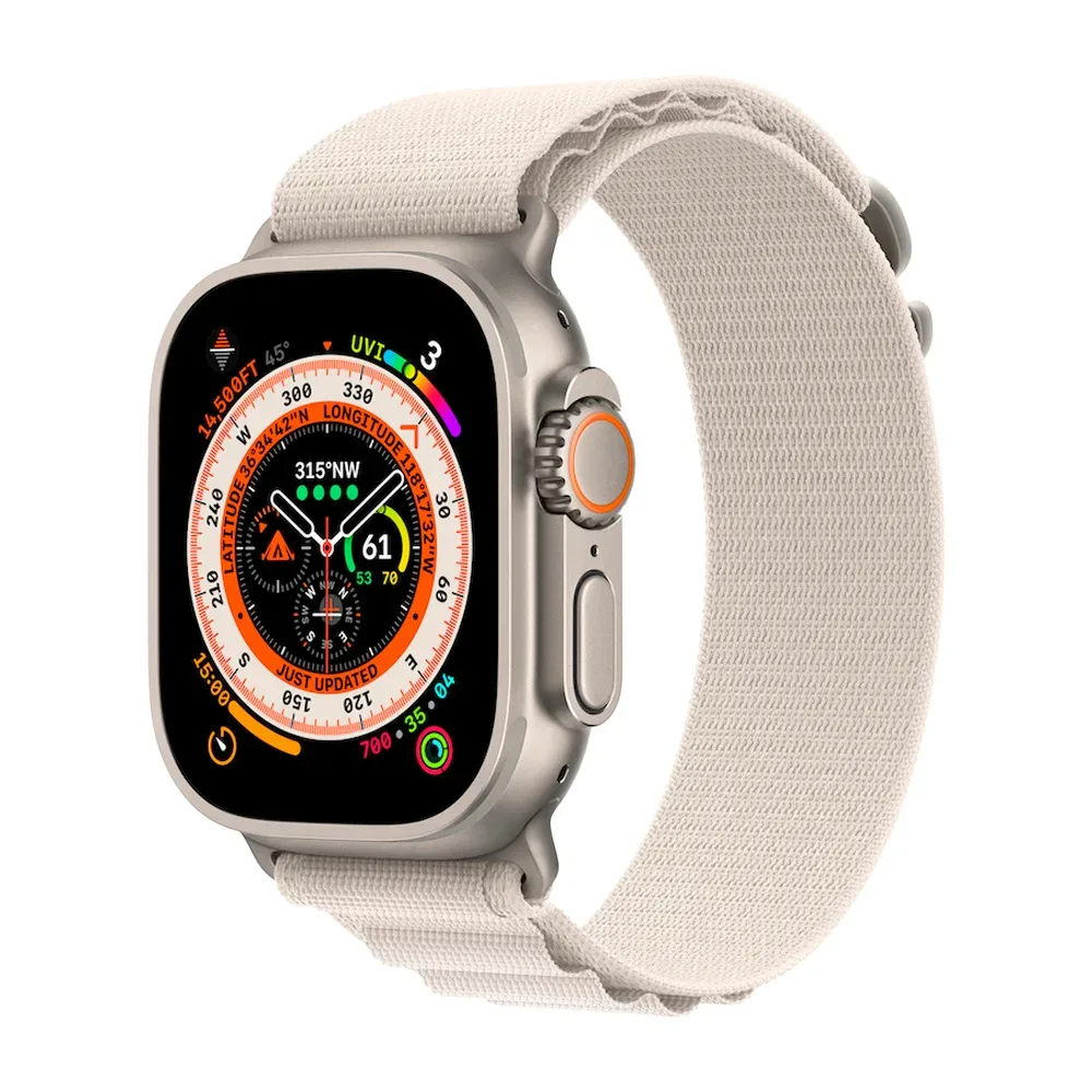 Умные часы Apple Watch Ultra GPS + Cellular, 49mm, Alpine Loop M, Starlight (Сияющая Звезда)