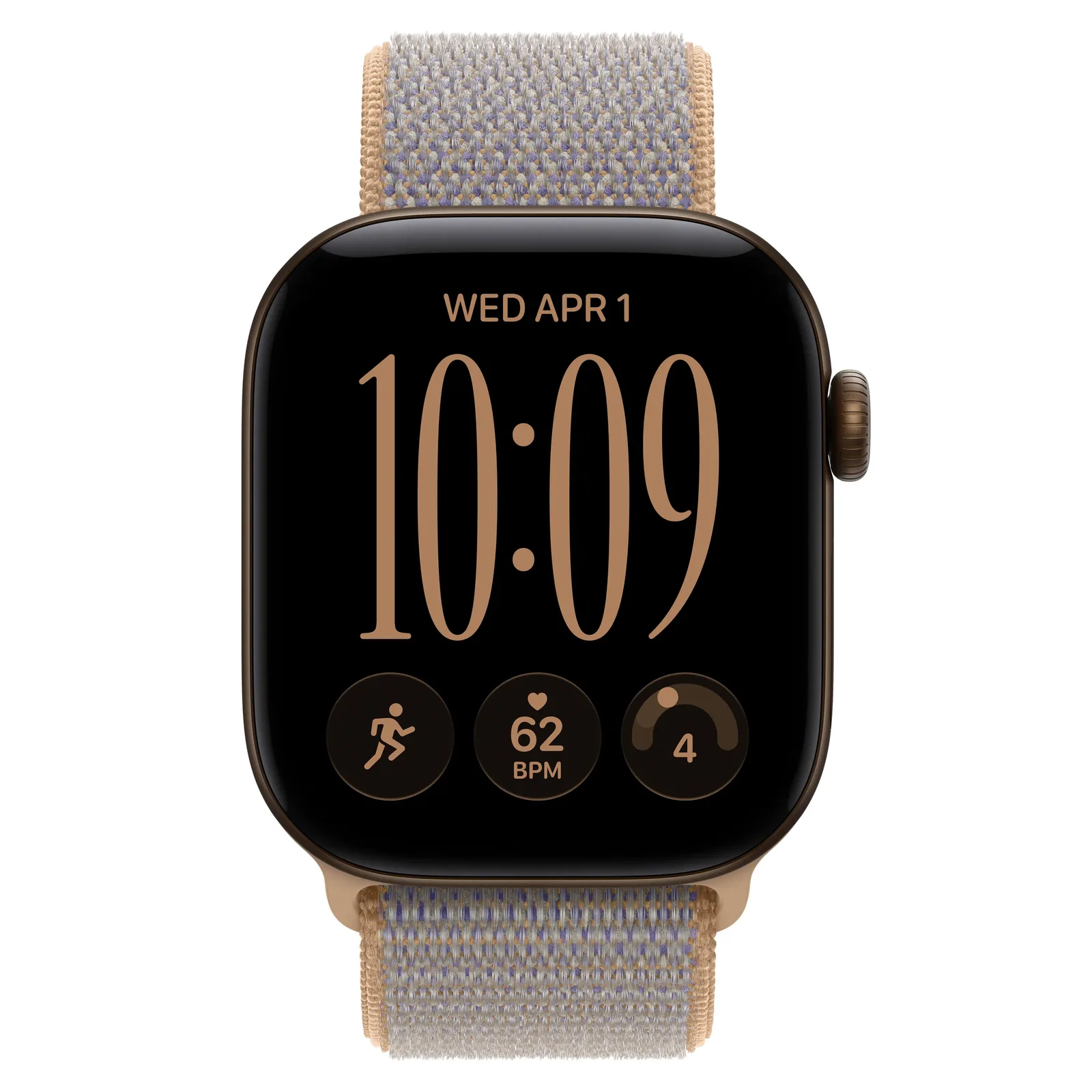 Умные часы Apple Watch Series 12 GPS, 42mm, Dark Bronze Aluminum Case with Chambray Blue Sport Loop