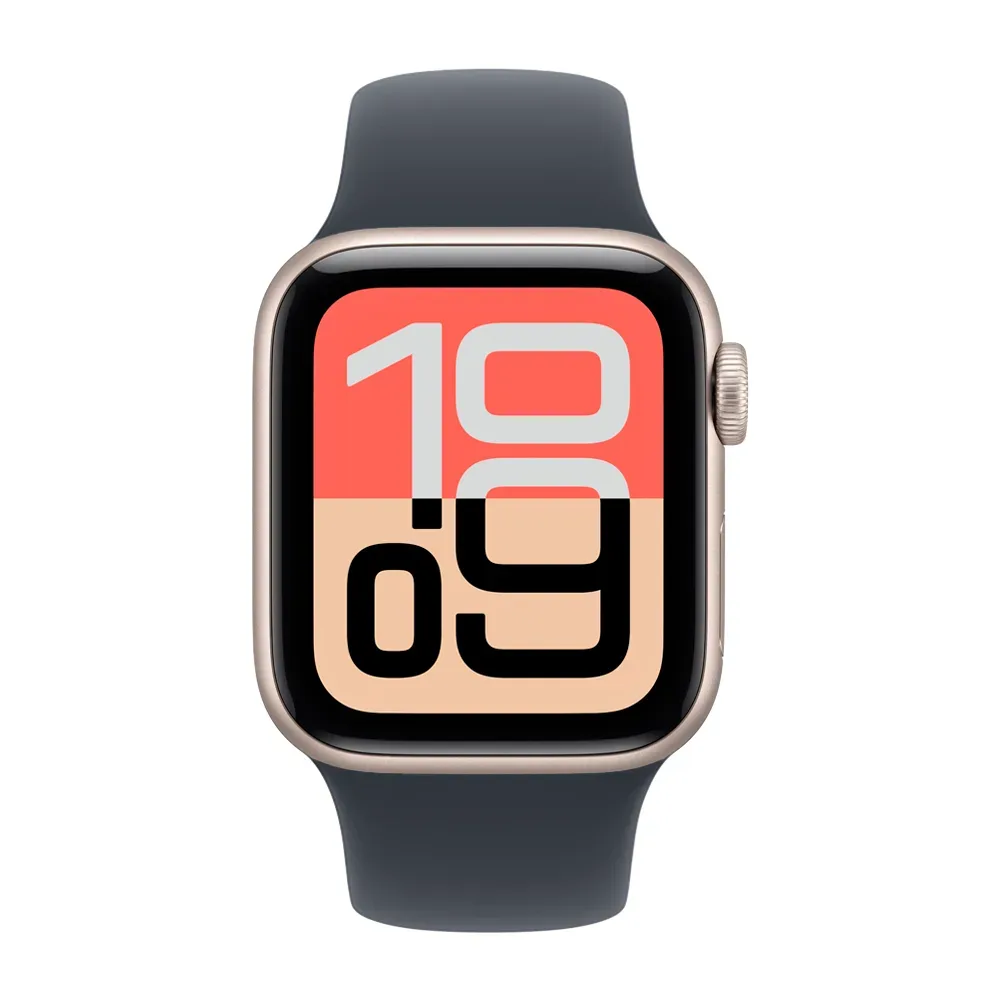 Умные часы Apple Watch SE 3 (2025) GPS, 40mm, Starlight Aluminium Case with Midnight Sport Band, S/M