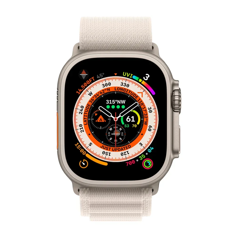 Умные часы Apple Watch Ultra GPS + Cellular, 49mm, Alpine Loop L, Starlight (Сияющая Звезда)